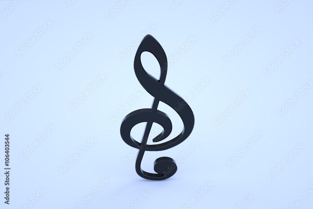 Styled Music Note. Nice 3D Rendering Styled Music Note. Nice 3D Rendering