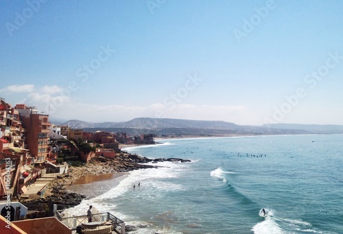 Surfing at Hash Point Taghazout in Morocco
