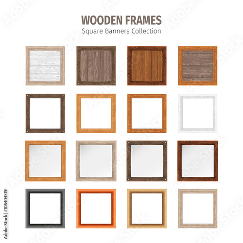 Wooden Square Frames Set