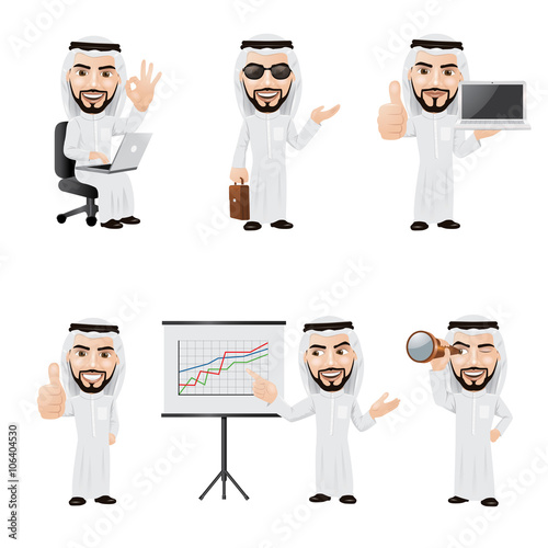 Arabic Businessman Character Set