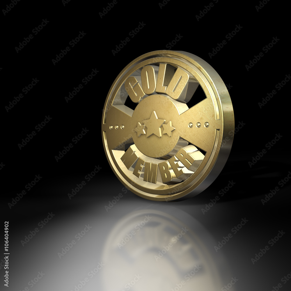 Fototapeta premium Gold Member - Typo Emblem Spot D