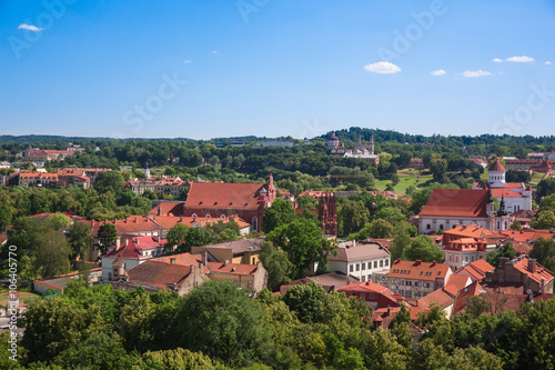 top view of the town and the red roofs