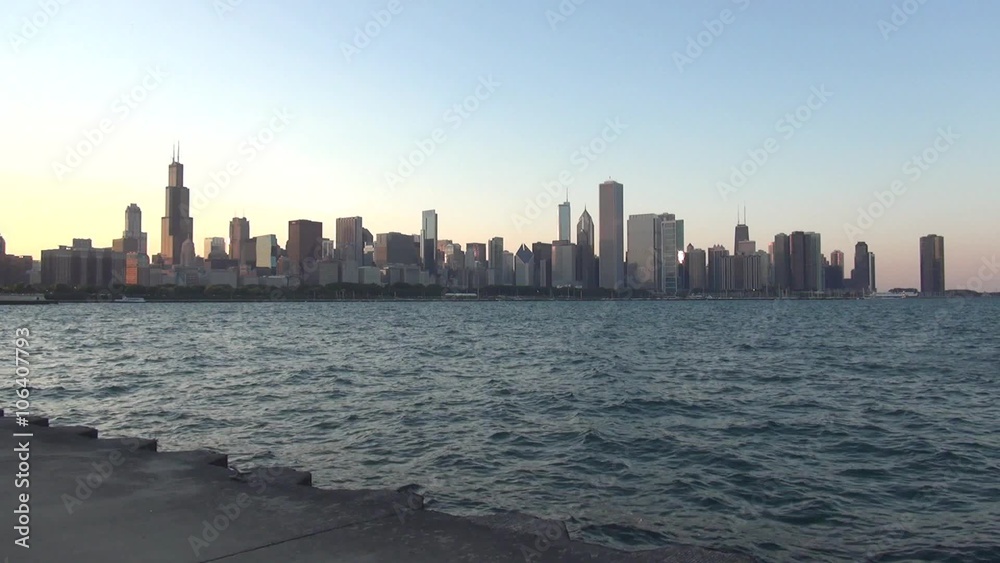 Chicago Skyline at sunset Chicago Skyline at sunset