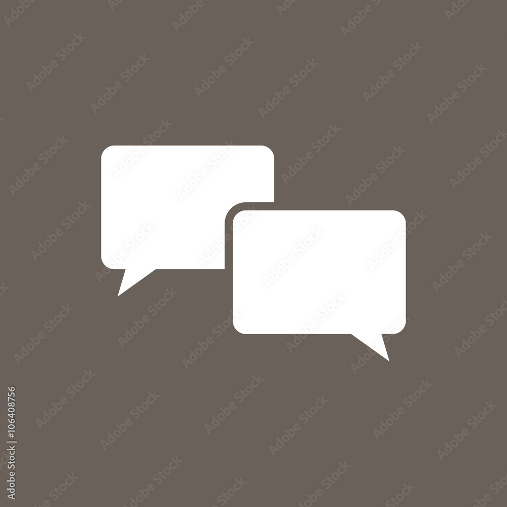 Comments Or Speech Bubble Icon on Dark Gray Color. Eps-10. Comments Or Speech Bubble Icon on Dark Gray Color. Eps-10.