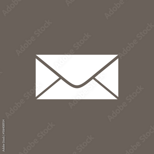 E-Mail Or Envelope Icon on Dark Gray Color. Eps-10.