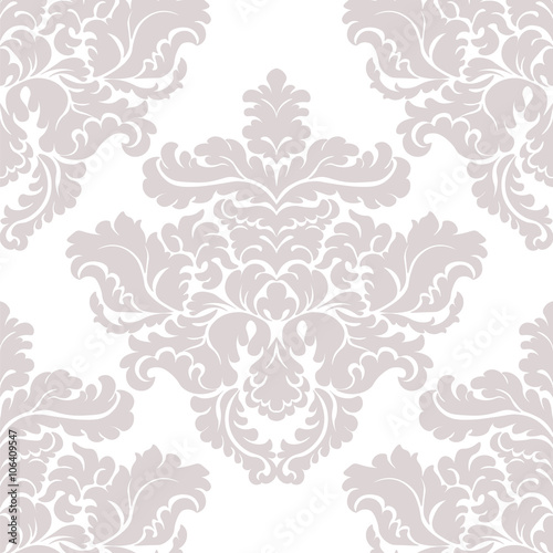 Vintage Classic Damask acanthus leaf ornament element. Luxury texture for wallpapers  backgrounds and invitation cards. Taupe colors. Vector