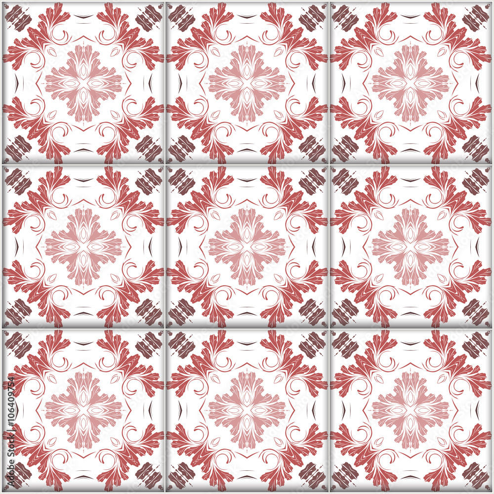 Seamless ornamental tile backgrounds