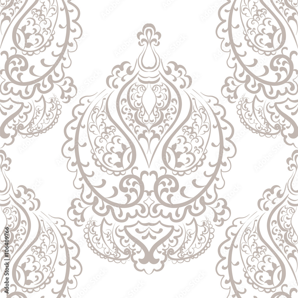Vector Vintage Empire motif ornament pattern design. Traditional oriental style. Design element for wedding, invitation, cards, backgrounds, fabric, texture etc. Gold color
