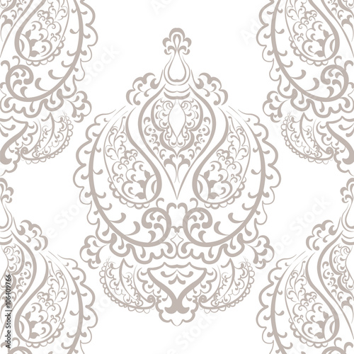 Vector Vintage Empire motif ornament pattern design. Traditional oriental style. Design element for wedding, invitation, cards, backgrounds, fabric, texture etc. Gold color