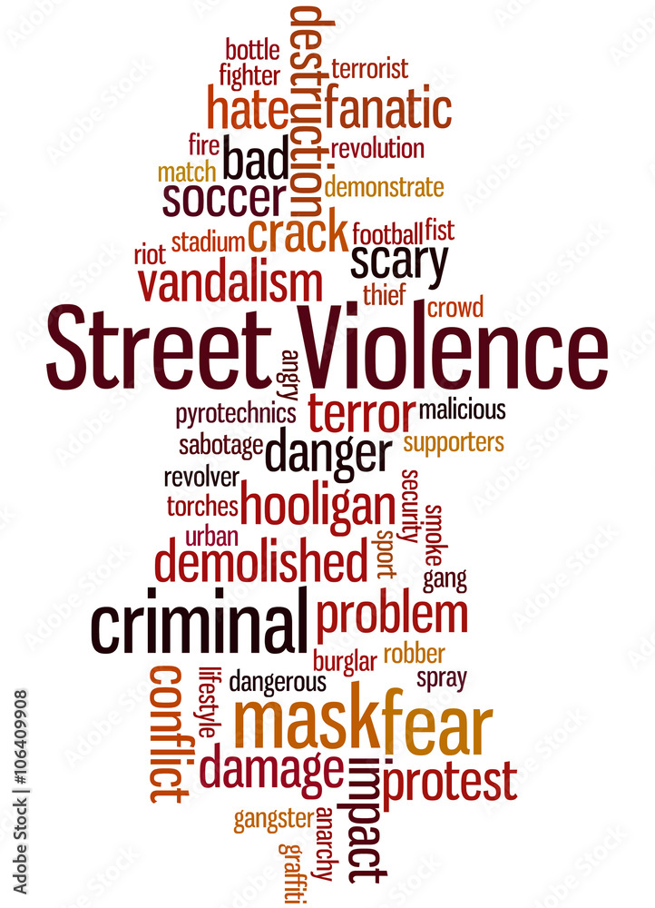Fototapeta premium Street Violence, word cloud concept 4