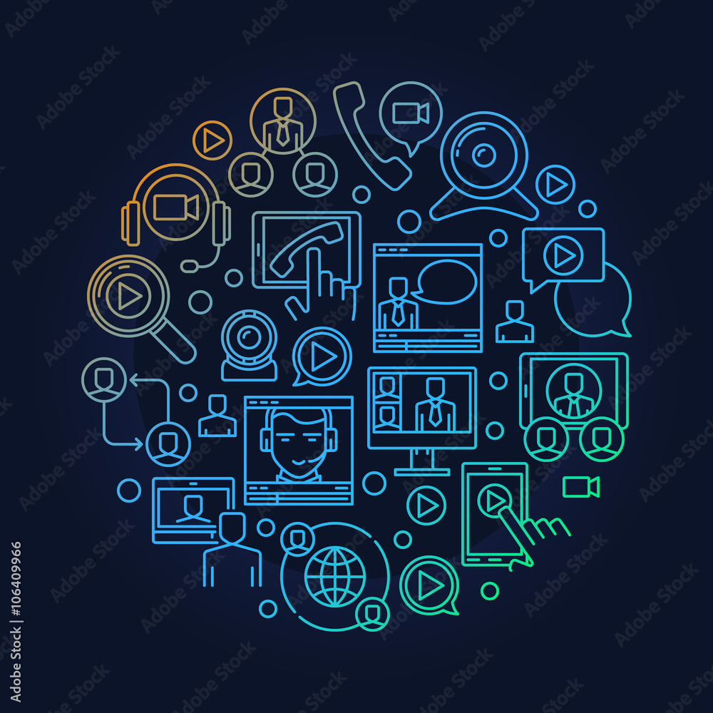 Online conference illustration Online conference illustration