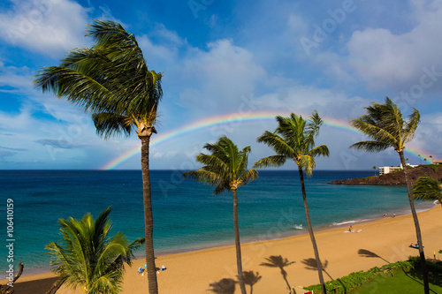 Rainbow over Black Rock, Ka'anapali Beach, Maui