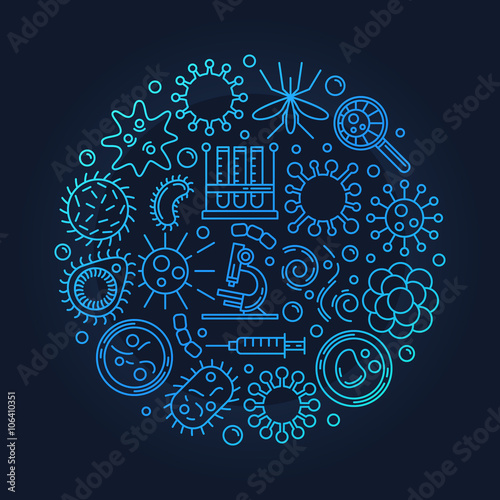 Virology or microbiology illustration