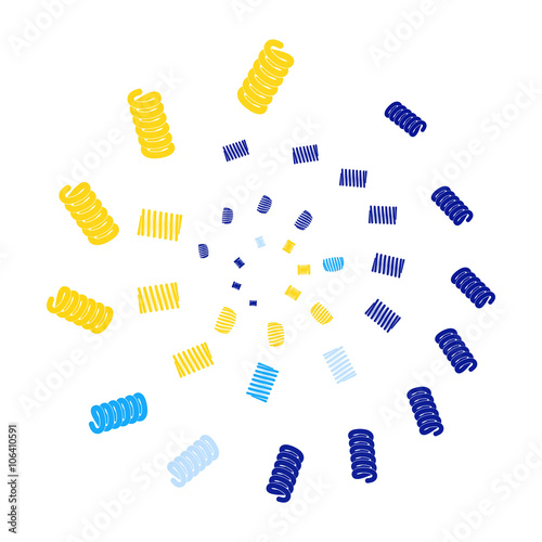 abstract image in a spiral spring