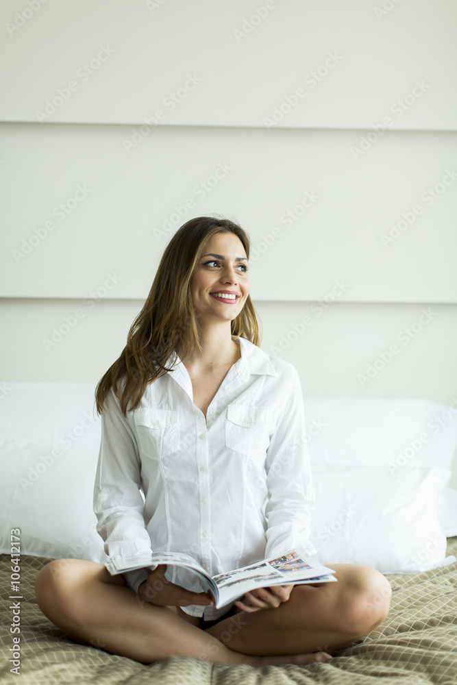 Woman with a magazine Woman with a magazine