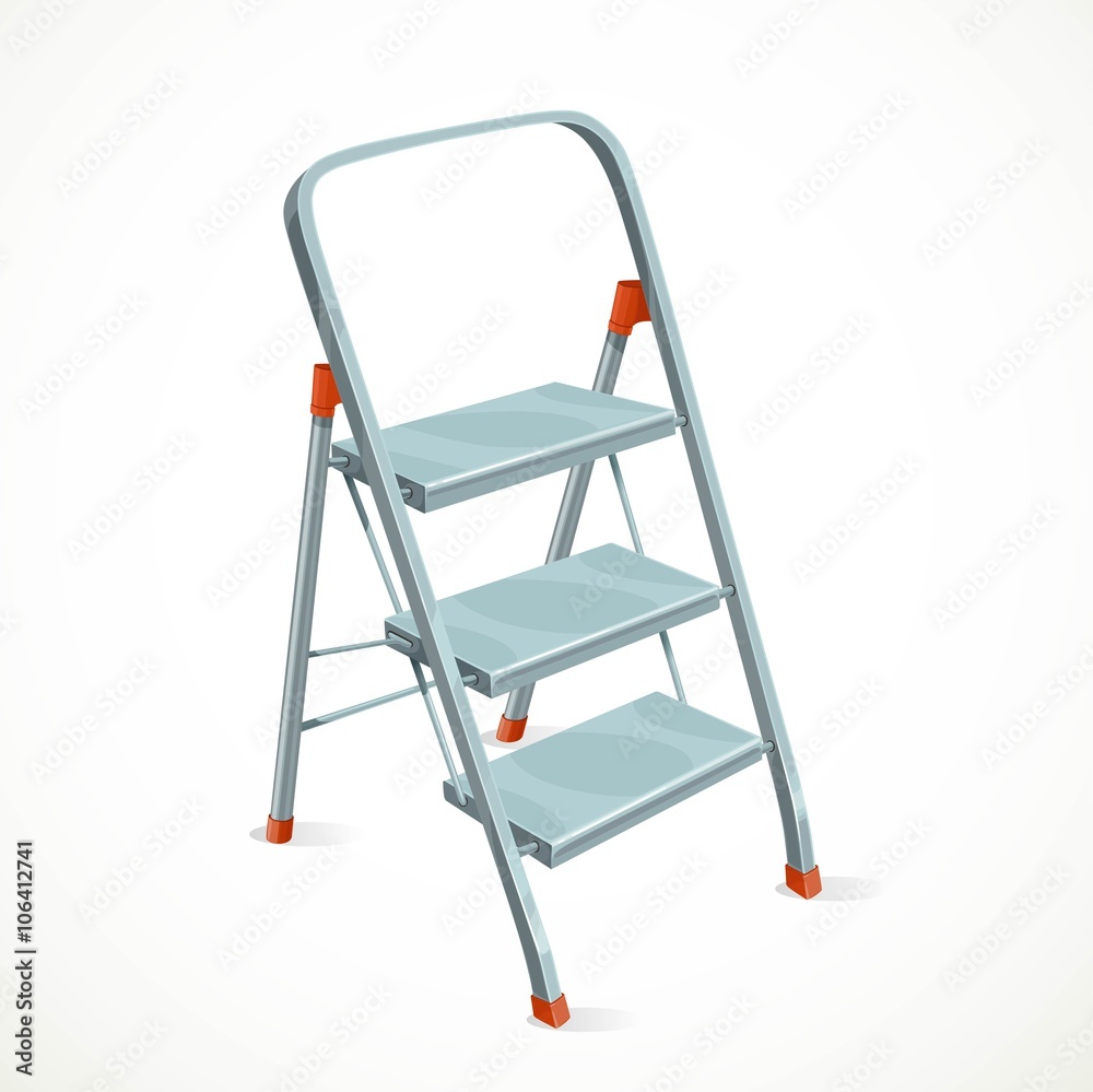Foldable stepladder isolated on white background Foldable stepladder isolated on white background