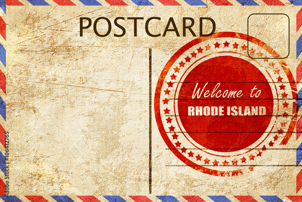Vintage postcard Welcome to rhode island