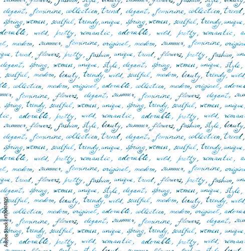 Hand written text - lorem ipsum text. Repeating pattern, handwritten background, for education design photo