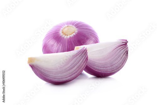 onion on the white background