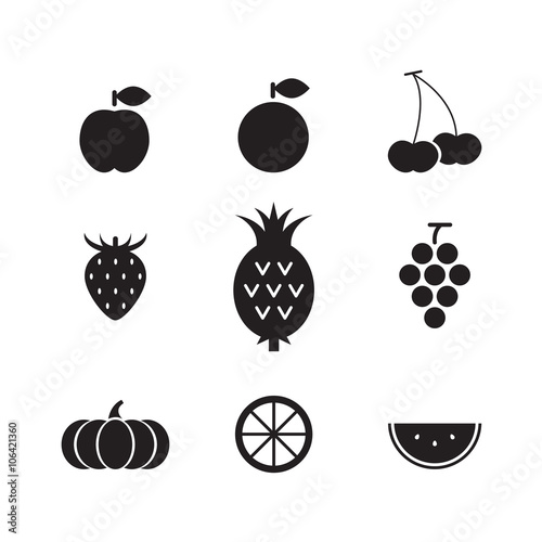 icon fruit  vector