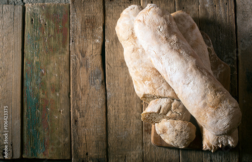 Crusty homemade Italian ciabatta