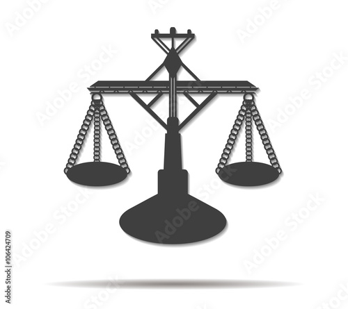 balance double shadow icon vector