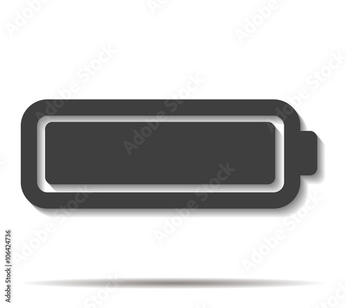 battery double shadow icon vector