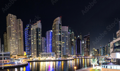 Panorama of Dubai marina