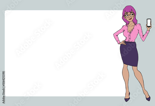 Vector illustration character with bubble talk.