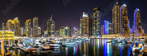 Photography Panorama of Dubai marina