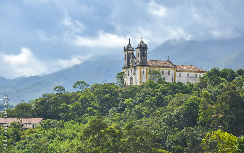 Brazilian journey. Igreja Francisco de Paula em Ouro Preto. Brazil.
