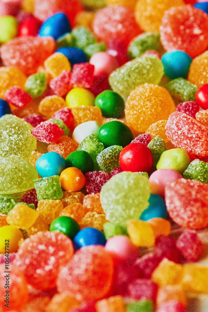 Colorful candies background