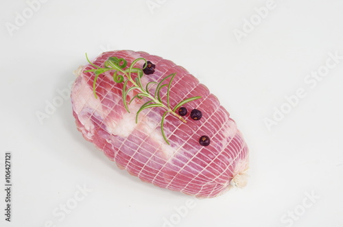 ham with rosemary and laurel photo