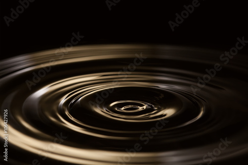 Chocolate splash. Liquid waves background. plastic, ripple effect. soft focus. copy space