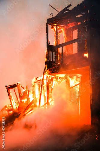 Fotografi Fire in a house