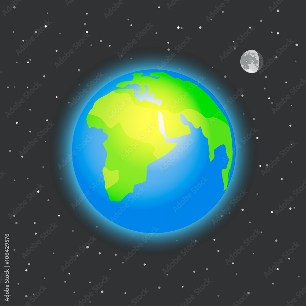 Infographics. Earth map and different charts and icons