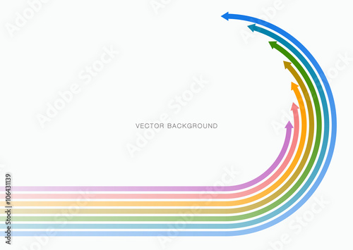 Colorful U-turn Arrors #Vector Background