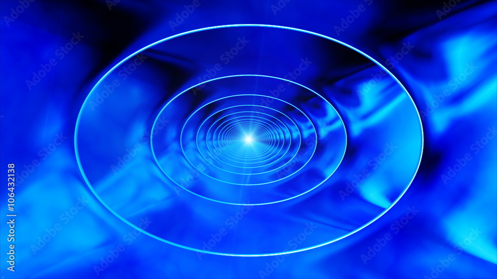 Broadcast Endless Hi-Tech Tunnel, Blue, Industrial, Loopable, 4K Broadcast Endless Hi-Tech Tunnel, Blue, Industrial, Loopable, 4K