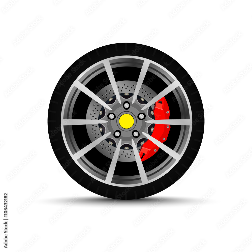 Obraz premium Wheel car