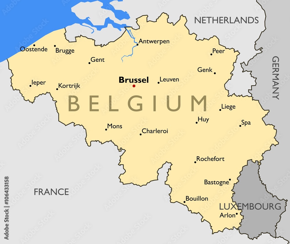 Belgium vector map