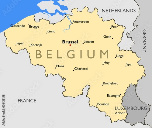 Belgium vector map