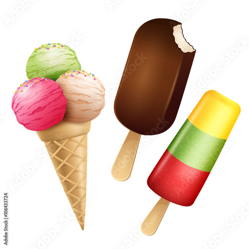 Ice cream isolated
