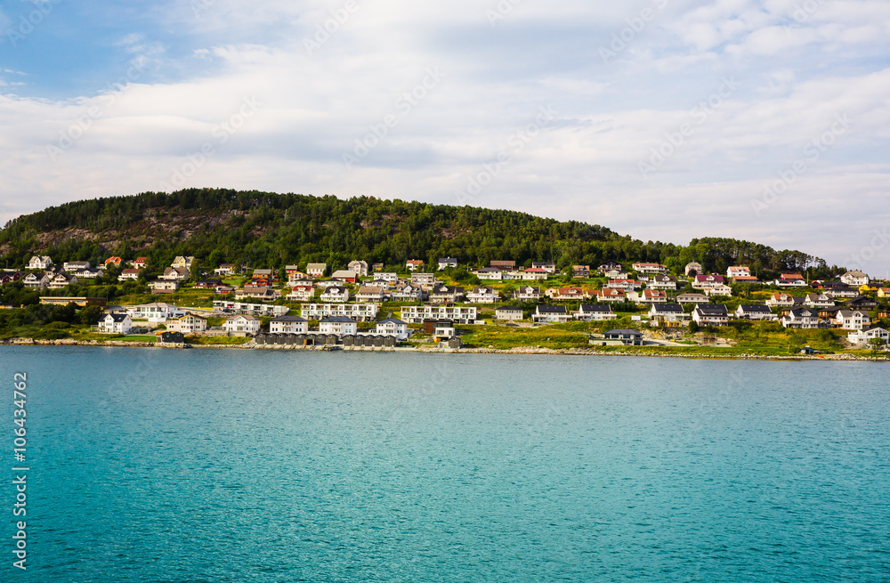 beautiful fjord in Norway near Alesund