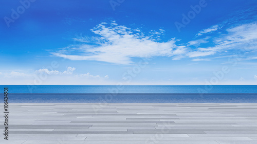 3d terrace sea view