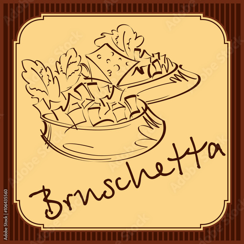 Bruschetta vector
