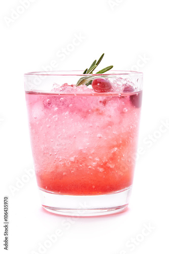 water with cranberry