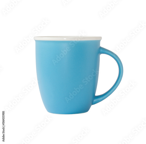 Blue mug isolated on white