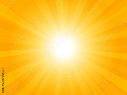 Beautiful yellow background with rays