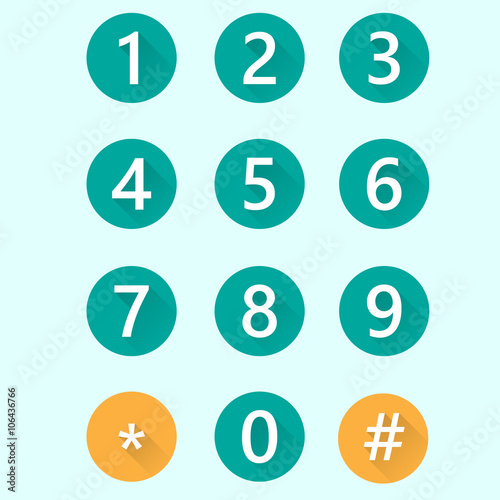 Flat numbers background