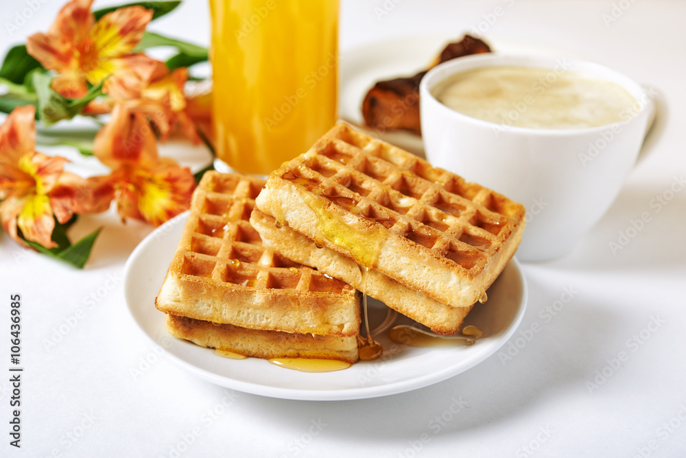 breakfast with waffles breakfast with waffles